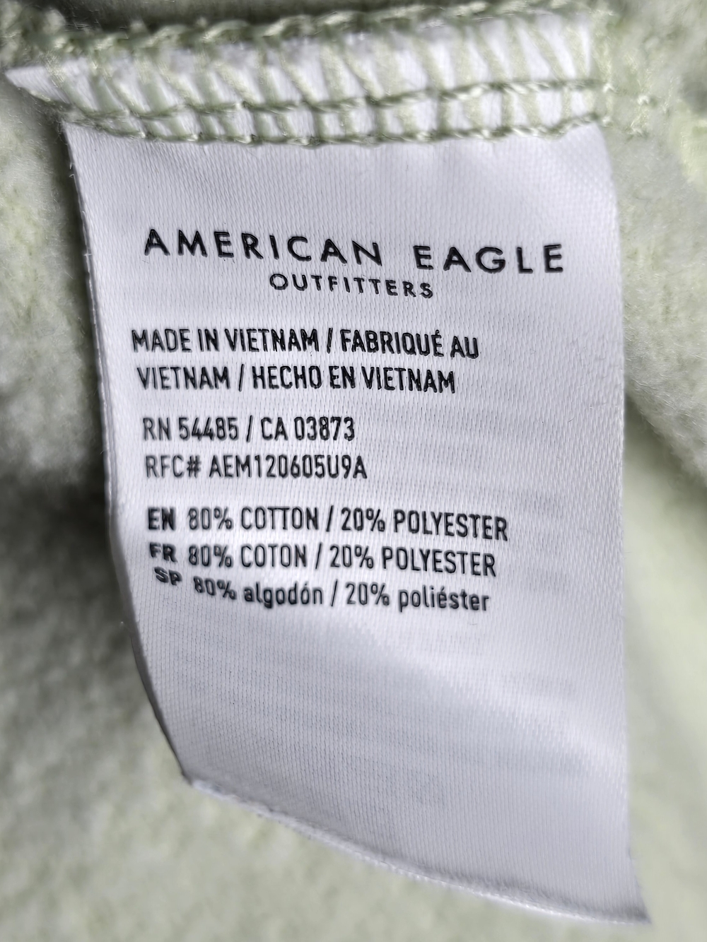 American Eagle Outfitters Sage Green Crewneck with Skeleton UFO HalloweenGraphic - Picture 5 of 6